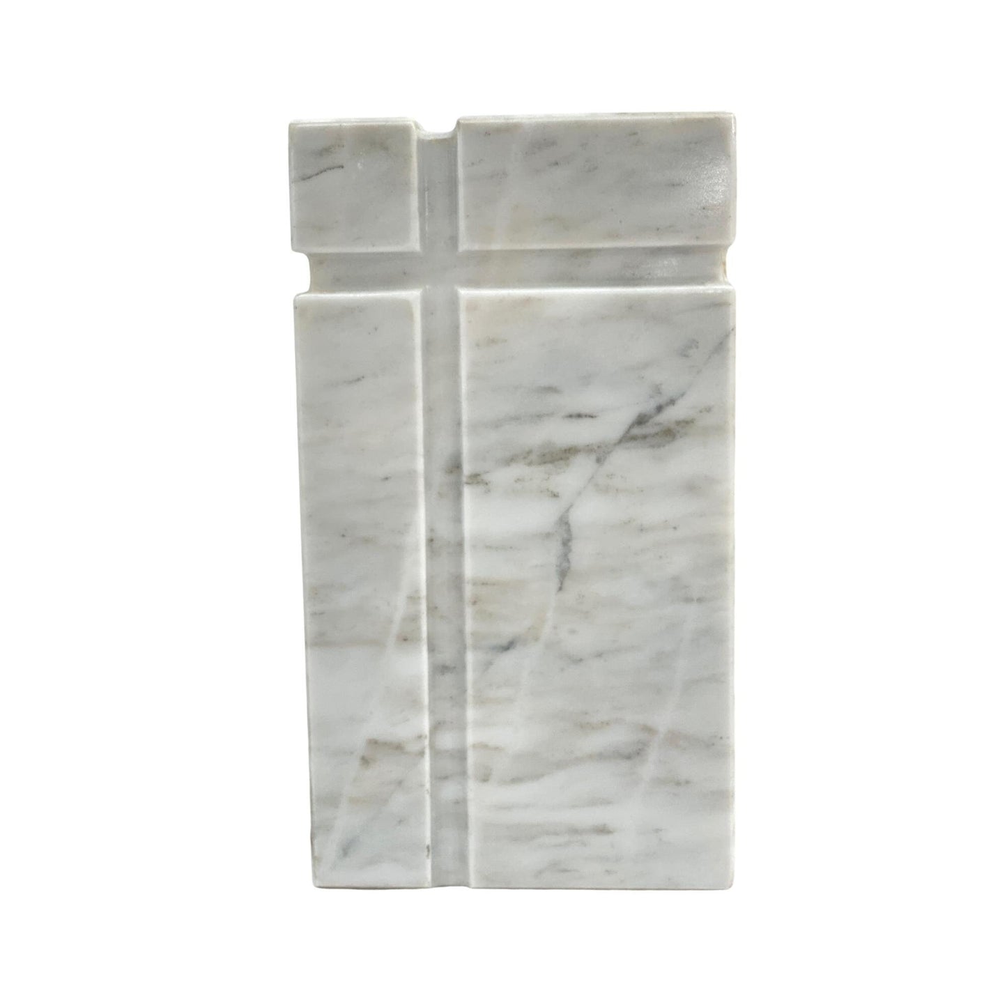 White Marble Urn - 175 cubic inches