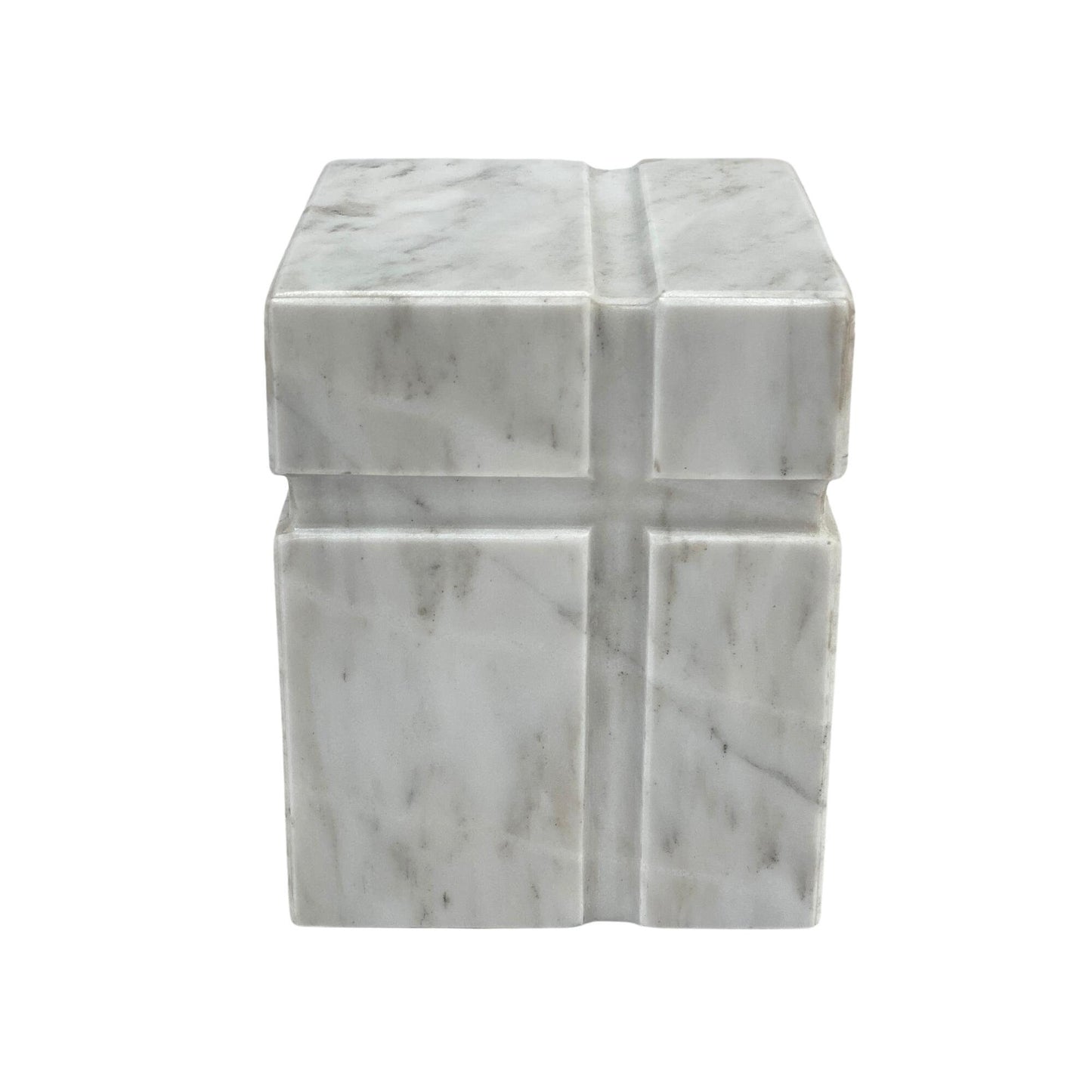 White Marble Urn - 70 cubic inches