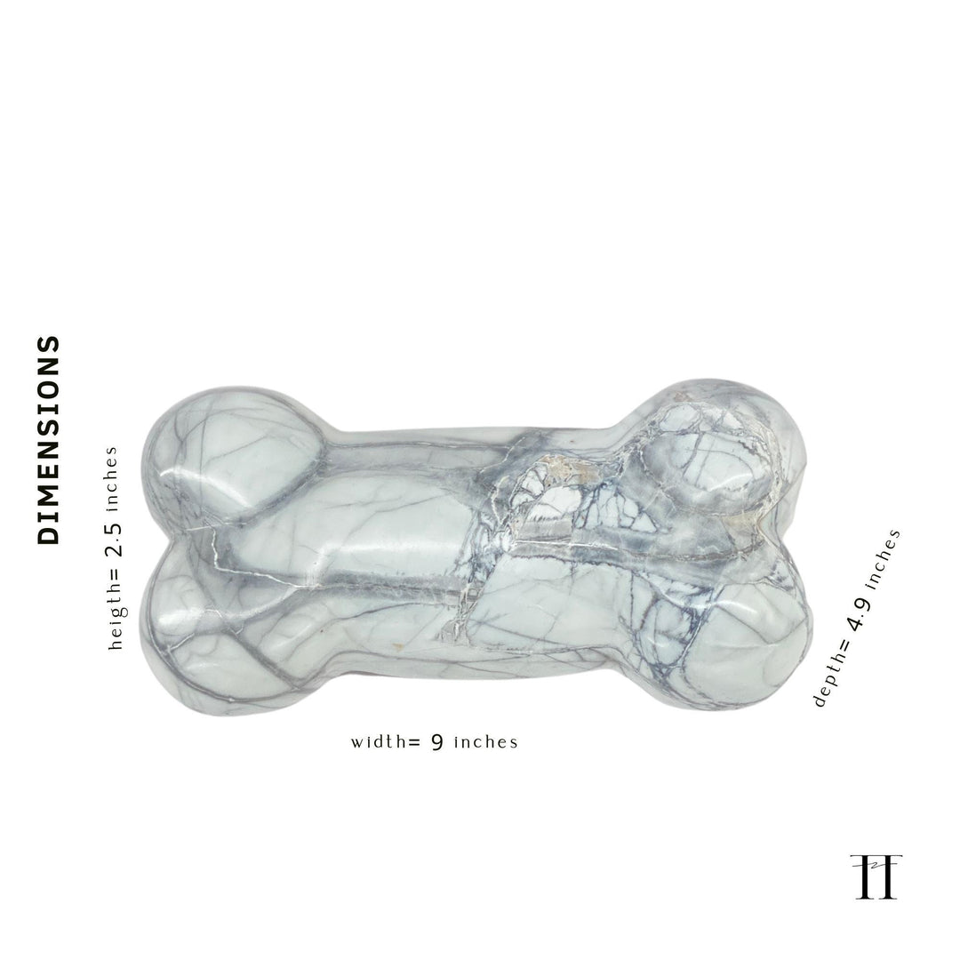 White & Gray Marble Pet Urn - 30 cubic inches